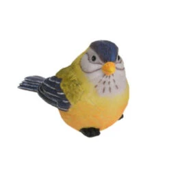 Merkloos Decoratie Tuinbeeld Vogeltje - Putter - Polystone - 12 Cm