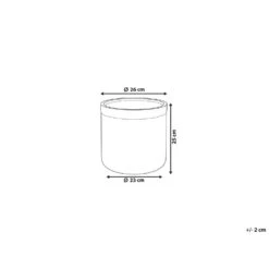 Beliani Plantenbak Voor Buiten SAMOS - Grijs Klei-vezelmengsel -Groene Hoek 1000092439 0102