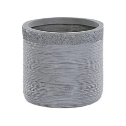 Beliani Plantenbak Voor Buiten SAMOS - Grijs Klei-vezelmengsel