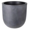Mega Collections Plantenpot/bloempot - Kunststof - Antraciet/grijs - D36 Cm -Groene Hoek 1000095100