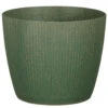 Mica Decorations Plantenpot - Kunststof - Donkergroen - D17,5/H15 Cm 2 Mica Decorations Plantenpot - Kunststof - Donkergroen - D17,5/H15 Cm -Groene Hoek 1000095154