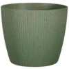 Mica Decorations Plantenpot - Kunststof - Donkergroen - D25/H21,5 Cm -Groene Hoek 1000095155