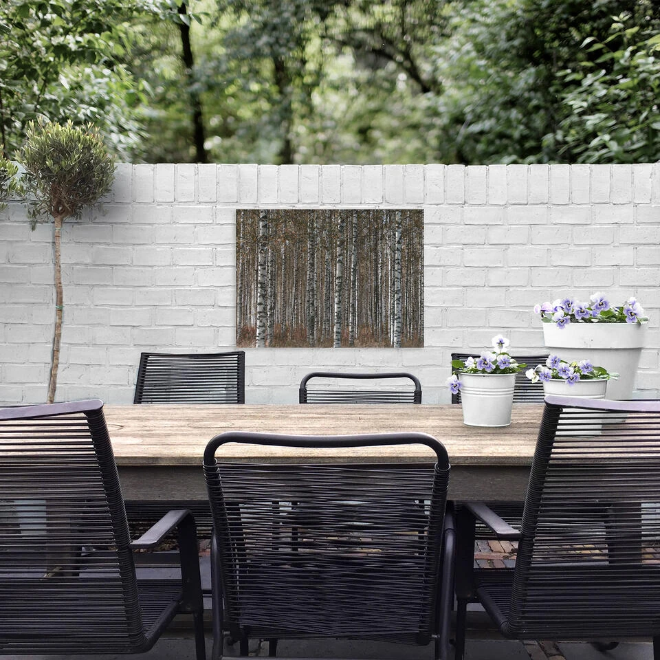 Art For The Home - Buitencanvas - Berkenbos - 50x70cm 4 Art For The Home - Buitencanvas - Berkenbos - 50x70cm - Afbeelding 2