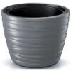 Prosperplast Plantenpot Amazing - Kunststof - Steengrijs - D37 Cm -Groene Hoek 1000099209