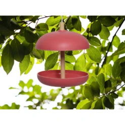 Decoris Vogelvoederplek - Silo - Hangend - Bamboe - Roze - 25 Cm -Groene Hoek 1000099440 0101