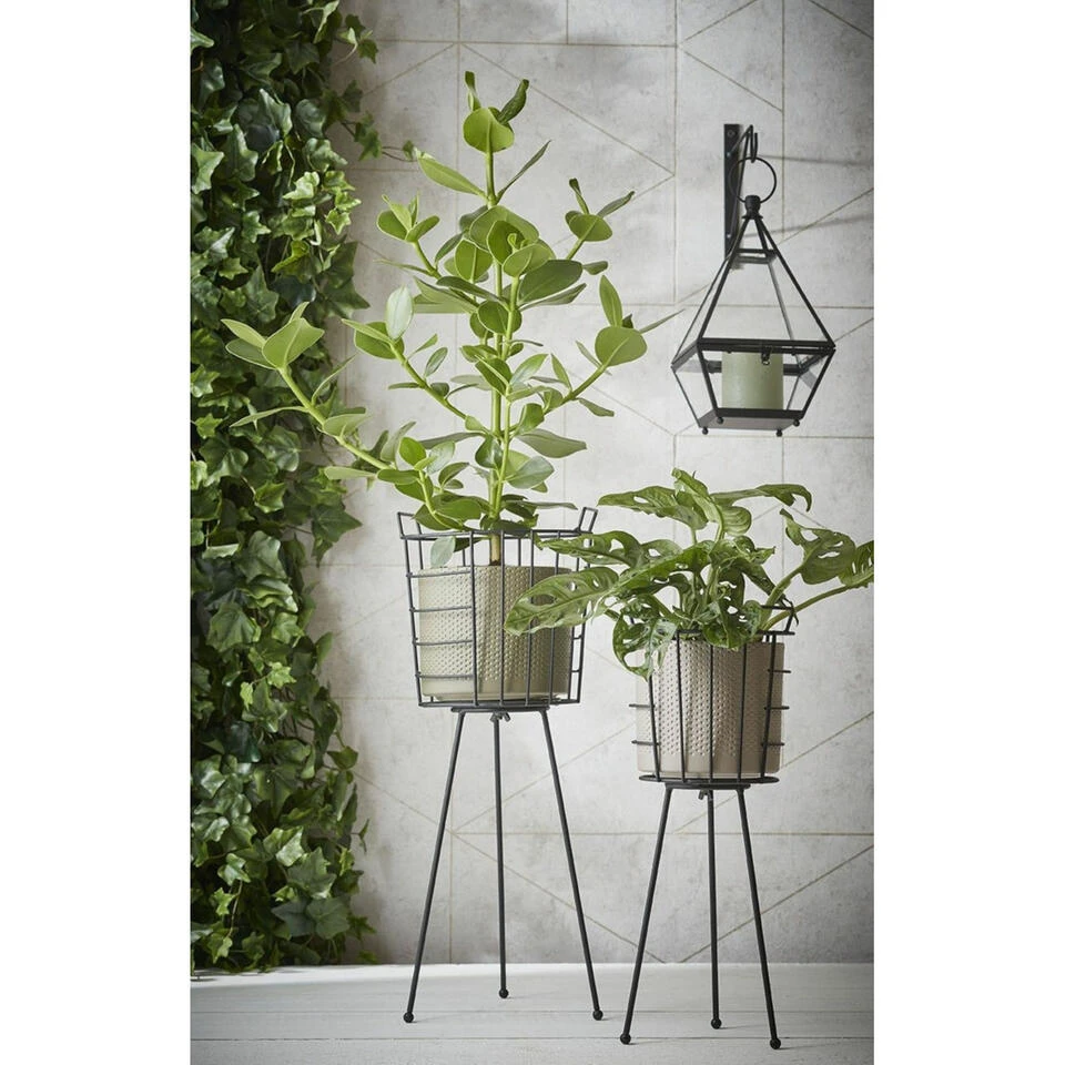 Mica Decorations Bloempot - Goudkleurig - Relief - Keramiek - 14 Cm 4 Mica Decorations Bloempot - Goudkleurig - Relief - Keramiek - 14 Cm - Afbeelding 2