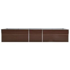 VidaXL Plantenbak Verhoogd 400x80x77 Cm Gegalvaniseerd Staal Bruin -Groene Hoek 1138d1b0168246179e53262fcc478733
