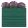 VidaXL Plantenbak Verhoogd 100x100x77 Cm Gegalvaniseerd Staal Groen -Groene Hoek 1186404322