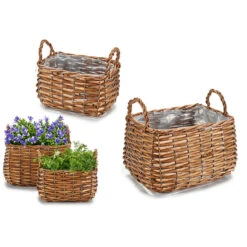 IBERGARDEN Plantenbak-mand - Gevlochten Riet - 20 X 15 X 11 Cm -Groene Hoek 120aac03e58a4d148db82e1979d7d15d