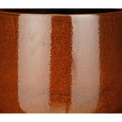 Mica Decorations Plantenpot - Keramiek - Bruin Glans - D29-H25 Cm -Groene Hoek 121207a7b71345acb48f9ccaa2ebebb1