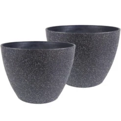 Ter Steege Plantenpot - Zwart - Kunststof En Steenpoeder - 43 X 33 Cm -Groene Hoek 1221ddcf048f4f5e82641d648a376bfb