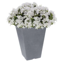 Merkloos Bloempot - Grijs - Kunststof - 35 Cm -Groene Hoek 1231536297 0101