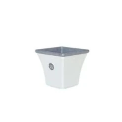 Beliani Plantenbak Voor Buiten ELATEIA - Wit Stenenmix, Polyresin -Groene Hoek 1238030069 0102