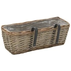 VidaXL Balkonbakken 2 St 40 Cm Wicker Met PE-voering -Groene Hoek 123ff28750364748ba15c49ff84ce3ea