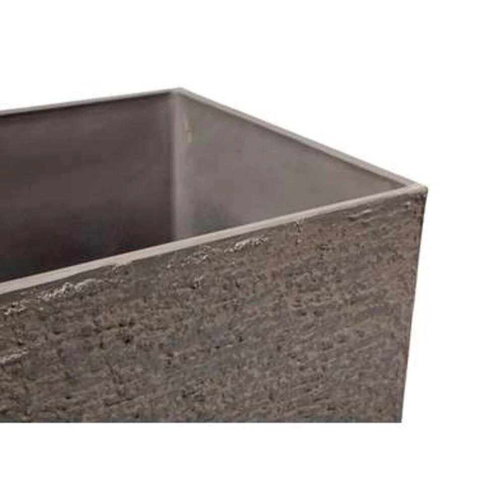 Beliani Plantenbak Voor Buiten GAZA - Bruin Stenenmix 6 Beliani Plantenbak Voor Buiten GAZA - Bruin Stenenmix - Afbeelding 4
