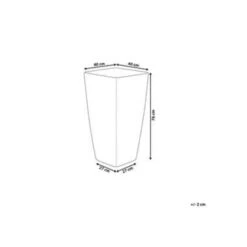 Beliani Plantenbak Voor Buiten MODI - Wit Stenenmix -Groene Hoek 1326628153 0102