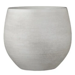 Mica Decorations Bloempot - Creme Wit - Keramiek - 33 X 28 Cm