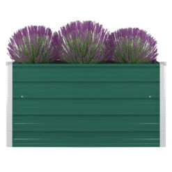 VidaXL Plantenbak Verhoogd 100x100x45 Cm Gegalvaniseerd Staal Groen