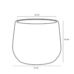 Mica Decorations Clemente Bloempot H25,5 X Ø32 Cm -Groene Hoek 1413314680 0110