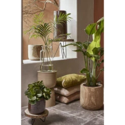 Mica Decorations Bloempot - Hout - Voor Binnen En Buiten - 31 Cm -Groene Hoek 1441107654 0102