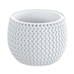 Prosperplast Bloempot Splofy - Wit - 1400 Ml - 18 Cm