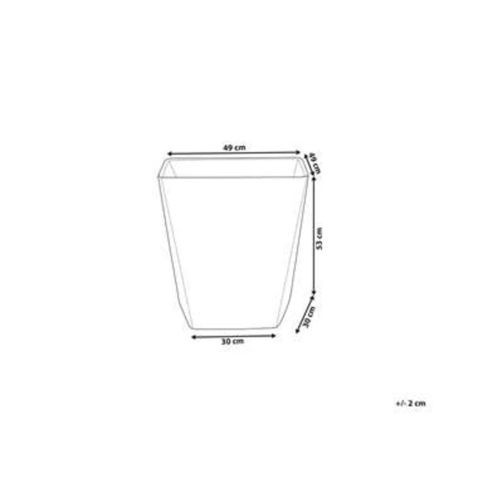 Beliani Plantenbak Voor Buiten DELOS - Grijs Stenenmix 5 Beliani Plantenbak Voor Buiten DELOS - Grijs Stenenmix - Afbeelding 3