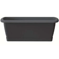 Prosperplast Plantenbak Respana - Antraciet - Met Onderzetter - 39 Cm