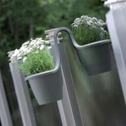 Prosperplast Prosperplats Bloempot Respana - Balkon - Antraciet - Kunststof - 2,5 L -Groene Hoek 1553819224 0101