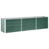 VidaXL Plantenbak Verhoogd 240x40x45 Cm Gegalvaniseerd Staal Groen -Groene Hoek 1580427079