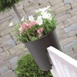 Prosperplast Prosperplats Bloempot Ratolla - Balkon - Antraciet - Kunststof - 6 L -Groene Hoek 1612585266 0101