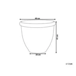 Beliani Plantenbak Voor Buiten TESALIA - Bruin Stenenmix, Polyresin -Groene Hoek 1692093953 0103