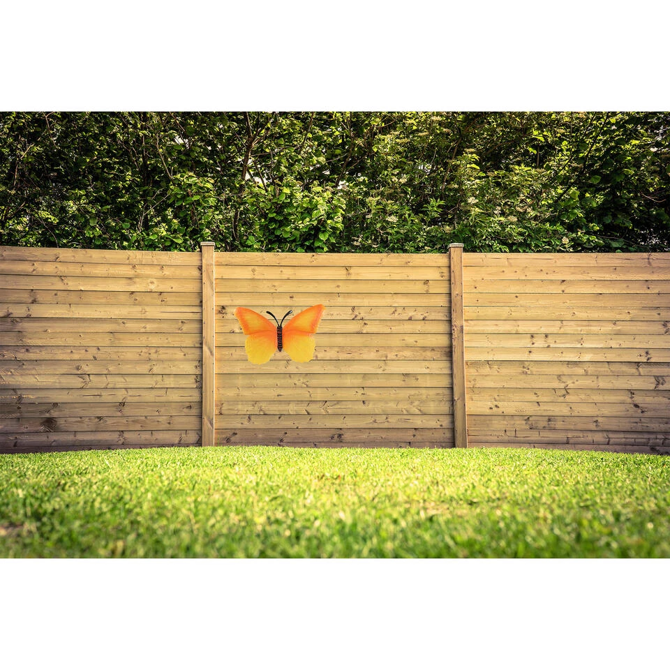 Anna's Collection Tuindecoratie - Vlinder - Oranje - Metaal - 40 Cm 4 Anna's Collection Tuindecoratie - Vlinder - Oranje - Metaal - 40 Cm - Afbeelding 2