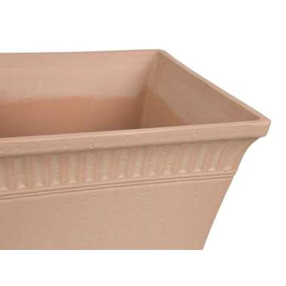 Beliani Plantenbak Voor Buiten PSATHA - Roze Stenenmix, Polyresin 5 Beliani Plantenbak Voor Buiten PSATHA - Roze Stenenmix, Polyresin - Afbeelding 3