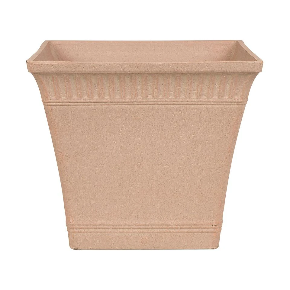 Beliani Plantenbak Voor Buiten PSATHA - Roze Stenenmix, Polyresin 3 Beliani Plantenbak Voor Buiten PSATHA - Roze Stenenmix, Polyresin