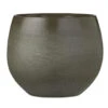 Mica Decorations Bloempot - Donkergroen- Keramiek - 18 X 15 Cm -Groene Hoek 1754409984