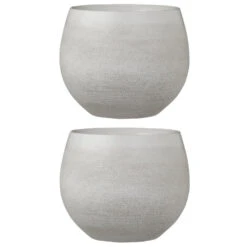 Mica Decorations Bloempot - Creme Wit - Keramiek - 18 X 15 Cm -Groene Hoek 1786121744 0102