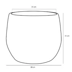 Mica Decorations Clemente Bloempot H31 X Ø38 Cm -Groene Hoek 1787814971 0110