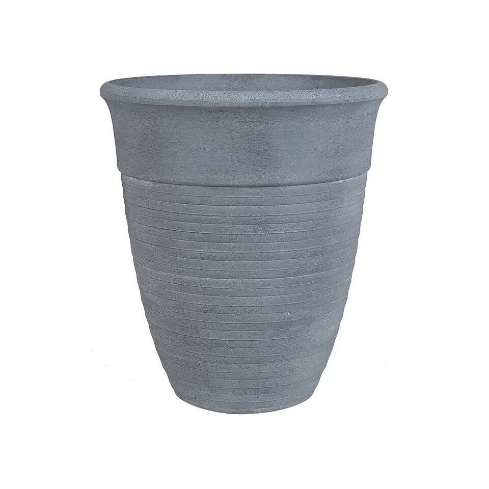 Beliani Plantenbak Voor Buiten KATALIMA - Grijs Stenenmix, Polyresin 3 Beliani Plantenbak Voor Buiten KATALIMA - Grijs Stenenmix, Polyresin