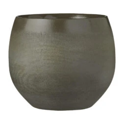 Mica Decorations Bloempot - Donkergroen - Keramiek - 20 X 18 Cm