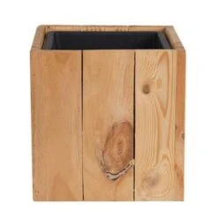 Beliani Plantenbak Voor Buiten AKRINI - Lichte Houtkleur Dennenhout