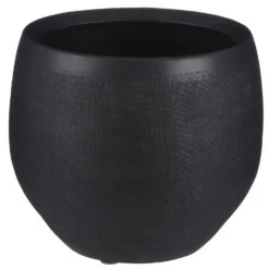 Mica Decorations Bloempot Boule - Mat Zwart - Keramiek - 20 X 18 Cm