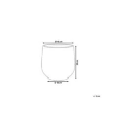 Beliani Plantenbak Voor Buiten DIONI - Grijs Klei-vezelmengsel -Groene Hoek 1848522732 0103