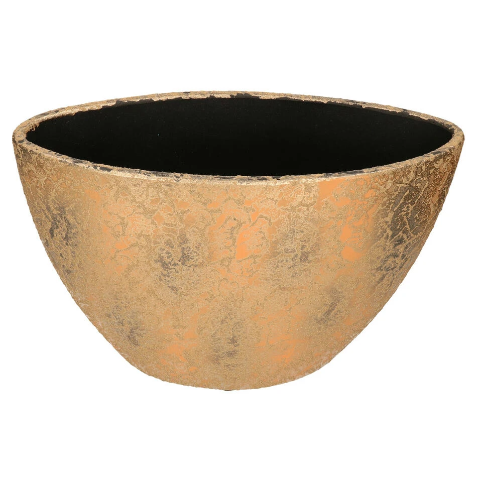 Mica Decorations Bloempot - Goudkleurig - Ovale Schaal - 40 X 26 Cm 5 Mica Decorations Bloempot - Goudkleurig - Ovale Schaal - 40 X 26 Cm - Afbeelding 3