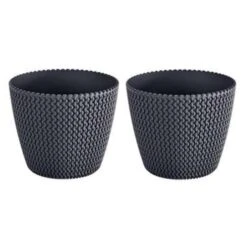 Prosperplast Bloempot Splofy - Antraciet - Voor Buiten - 22 Cm 6 Prosperplast Bloempot Splofy - Antraciet - Voor Buiten - 22 Cm -Groene Hoek 1881888084 0101