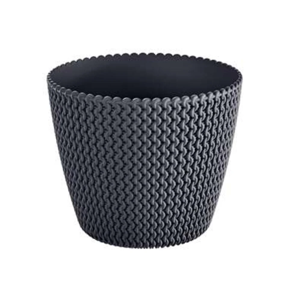 Prosperplast Bloempot Splofy - Antraciet - Voor Buiten - 22 Cm 3 Prosperplast Bloempot Splofy - Antraciet - Voor Buiten - 22 Cm