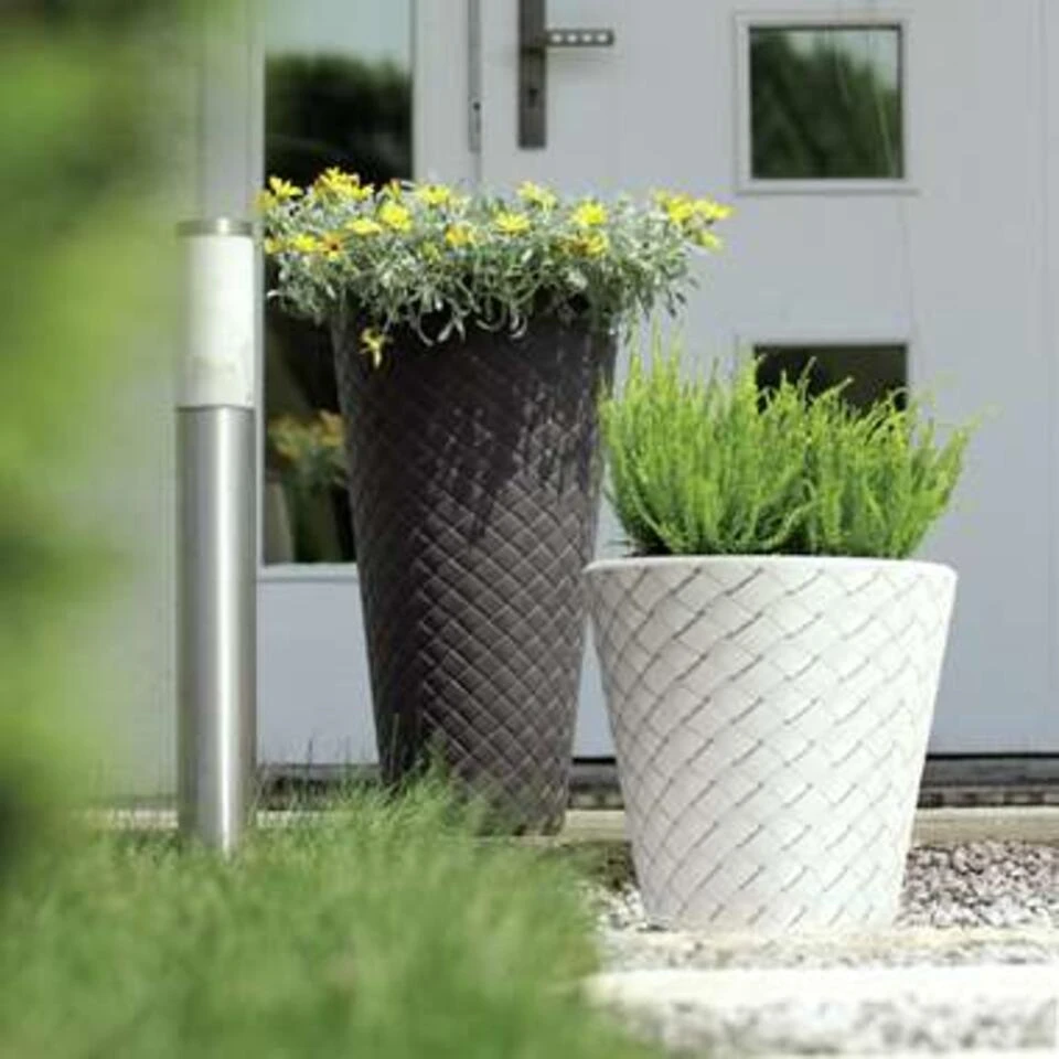 Prosperplast Bloempot Matuba - Antraciet - Rotan - 26 L - 40 Cm 4 Prosperplast Bloempot Matuba - Antraciet - Rotan - 26 L - 40 Cm - Afbeelding 2