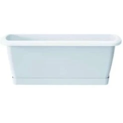 Prosperplast Plantenbak Respana - Wit - Inclusief Onderzetter - 59 Cm
