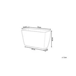 Beliani Plantenbak Voor Buiten BARIS - Grijs Stenenmix -Groene Hoek 1980283143 0103