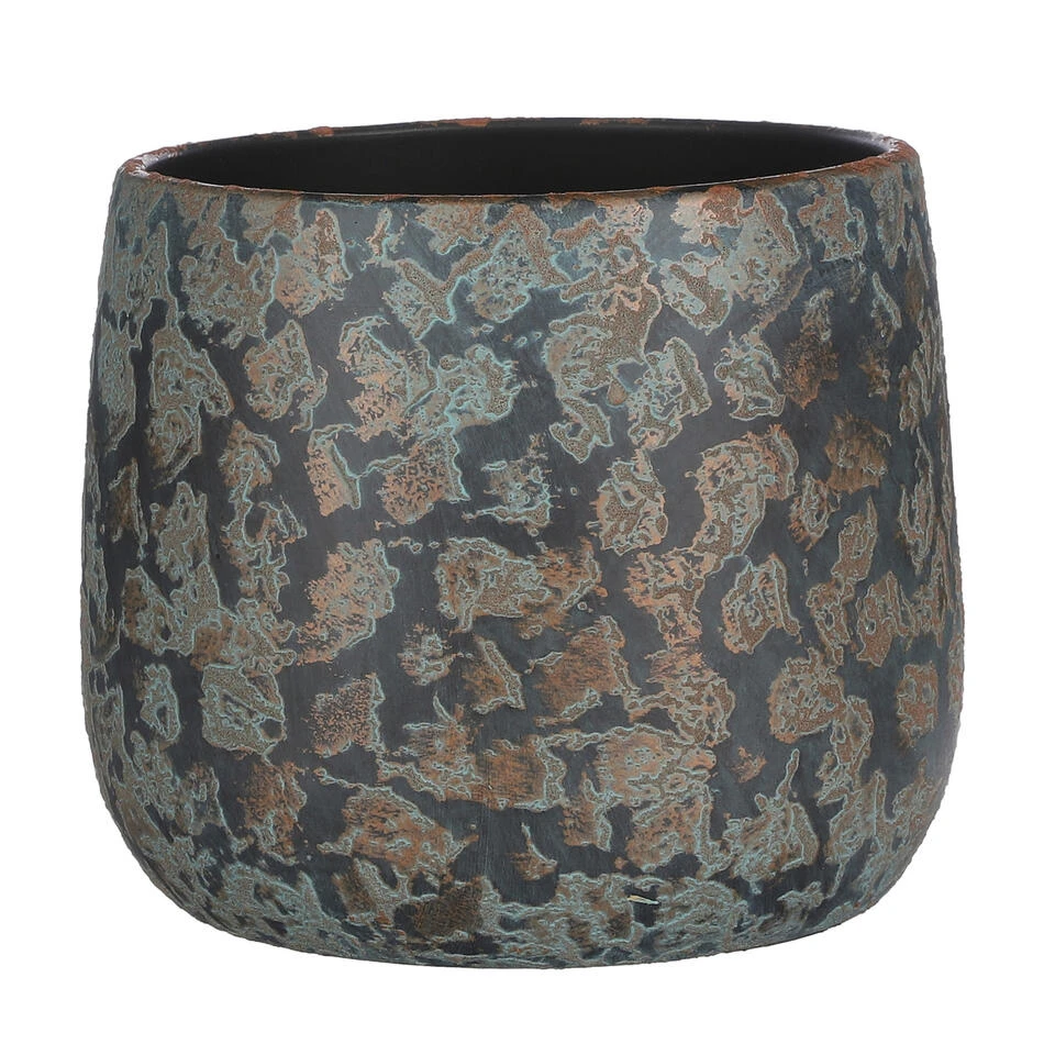 Mica Decorations Bloempot - Koperkleurig - Keramiek - 25 X 20 Cm 3 Mica Decorations Bloempot - Koperkleurig - Keramiek - 25 X 20 Cm