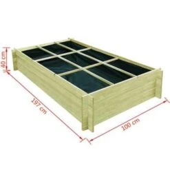 VidaXL Plantenbak 197x100x40 Cm Geïmpregneerd Grenenhout -Groene Hoek 2255ea2815db4d7583d9eb2499524c71